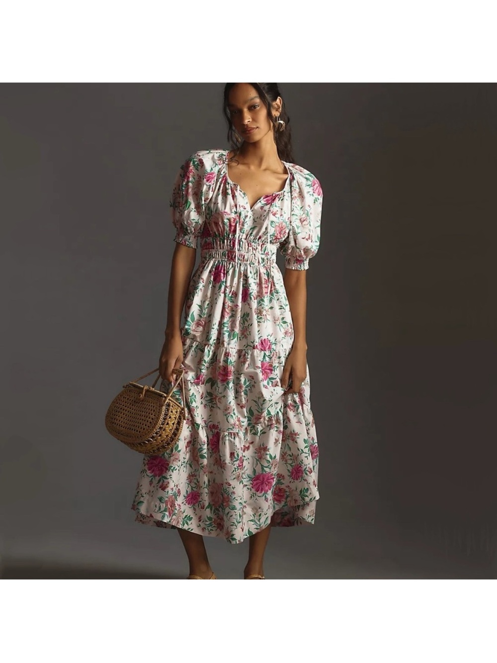 Anthropologie Somerset Maxi Dress: Puff-Sleeve Edition - Size XS